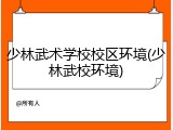少林武术学校校区环境(少林武校环境)
