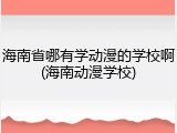 海南省哪有学动漫的学校啊(海南动漫学校)