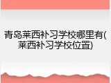 青岛莱西补习学校哪里有(莱西补习学校位置)
