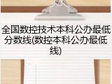 全国数控技术本科公办最低分数线(数控本科公办最低线)