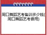 周口舞蹈艺考集训多少钱(周口舞蹈艺考费用)