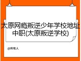 太原网瘾叛逆少年学校地址中职(太原叛逆学校)