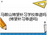 马鞍山博望补习学校靠谱吗(博望补习靠谱吗)