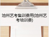 池州艺考集训费用(池州艺考培训费)