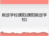 叛逆学校濮阳(濮阳叛逆学校)