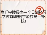 商丘宁陵县高一全日制补习学校有哪些(宁陵县高一补校)