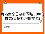 青岛南全日制补习培训中心排名(青岛补习班排名)