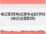 宿迁职高有动漫专业的学校(宿迁动漫职高)
