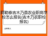 阿勒泰吉木乃县农业职高学校怎么报名(吉木乃农职校报名)