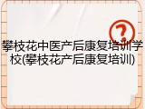 攀枝花中医产后康复培训学校(攀枝花产后康复培训)