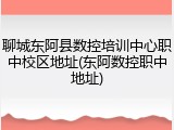 聊城东阿县数控培训中心职中校区地址(东阿数控职中地址)