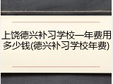 上饶德兴补习学校一年费用多少钱(德兴补习学校年费)