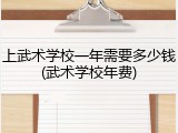 上武术学校一年需要多少钱(武术学校年费)