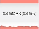 肇庆舞蹈学校(肇庆舞校)