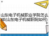 山东电子机械职业学院怎么样(山东电子机械职院如何)