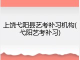 上饶弋阳县艺考补习机构(弋阳艺考补习)