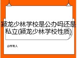 颍龙少林学校是公办吗还是私立(颍龙少林学校性质)