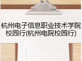杭州电子信息职业技术学院校园行(杭州电院校园行)