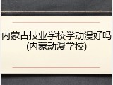 内蒙古技业学校学动漫好吗(内蒙动漫学校)