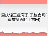 重庆轻工业高职 职校官网(重庆高职轻工官网)