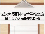 武汉商贸职业技术学校怎么样(武汉商贸职校如何)