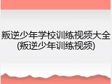 叛逆少年学校训练视频大全(叛逆少年训练视频)