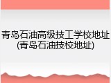 青岛石油高级技工学校地址(青岛石油技校地址)
