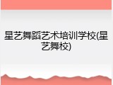 星艺舞蹈艺术培训学校(星艺舞校)
