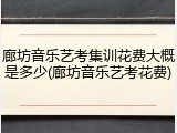 廊坊音乐艺考集训花费大概是多少(廊坊音乐艺考花费)