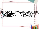 青岛化工技术学院录取分数线(青岛化工学院分数线)
