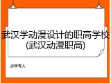 武汉学动漫设计的职高学校(武汉动漫职高)