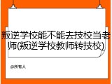 叛逆学校能不能去技校当老师(叛逆学校教师转技校)