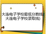 大连电子学校最低分数线(大连电子学校录取线)
