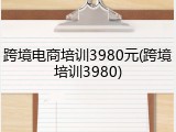 跨境电商培训3980元(跨境培训3980)