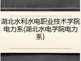 湖北水利水电职业技术学院电力系(湖北水电学院电力系)