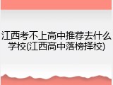 江西考不上高中推荐去什么学校(江西高中落榜择校)
