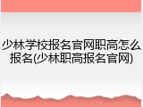 少林学校报名官网职高怎么报名(少林职高报名官网)