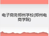 电子商务郑州学校(郑州电商学院)