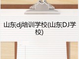 山东dj培训学校(山东DJ学校)