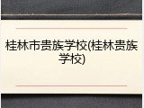 桂林市贵族学校(桂林贵族学校)