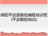 绵阳平武县数控编程培训班(平武数控培训)