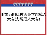 山东力明科技职业学院成人大专(力明成人大专)