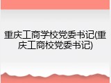 重庆工商学校党委书记(重庆工商校党委书记)