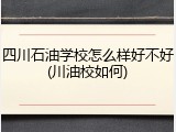 四川石油学校怎么样好不好(川油校如何)