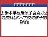 去武术学校后孩子会变好还是变坏(武术学校对孩子的影响)