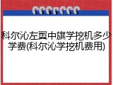 科尔沁左翼中旗学挖机多少学费(科尔沁学挖机费用)