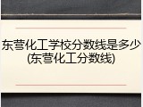 东营化工学校分数线是多少(东营化工分数线)