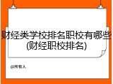 财经类学校排名职校有哪些(财经职校排名)