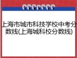 上海市城市科技学校中考分数线(上海城科校分数线)