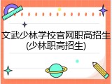 文武少林学校官网职高招生(少林职高招生)